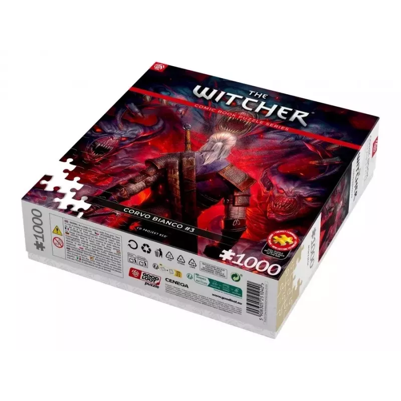 Good Loot Comic Book Puzzle: The Witcher (Wiedźmin) Corvo bianco, 1000 pezzi