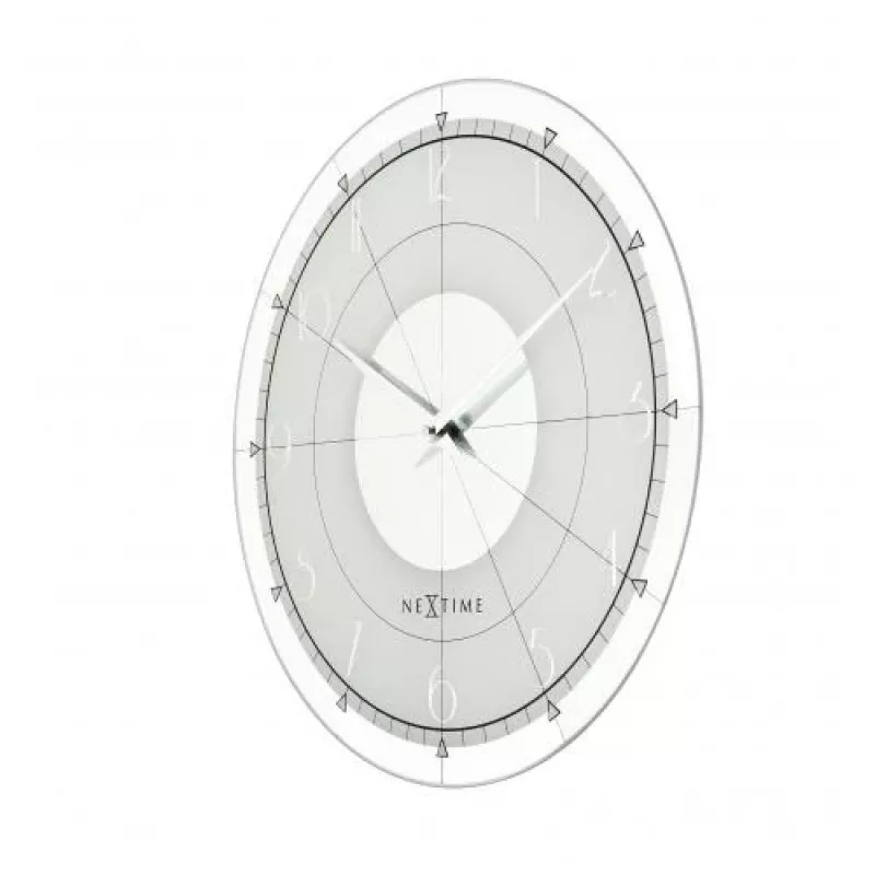 NeXtime orologio 8125 Fancy Round, Ø43 cm, da parete, bianco/argento