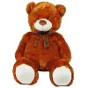 Peluche mascotte orsetto con fiocco 70 cm marrone
