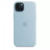 Custodia in silicone Apple iPhone 15 Plus azzurro MagSafe
