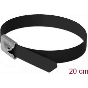 Fascette DeLOCK 18813 acciaio inox nero 10 pz.