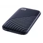 WD My Passport SSD WDBAGF0020BBL - SSD - crittografato - 2 TB - esterno (portatile) - USB 3.2 Gen 2 (connettore USB-C) - AES a 256 bit - blu mezzanotte