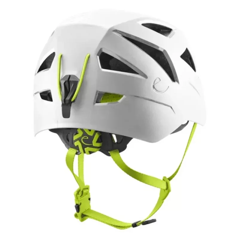 Casco da arrampicata Edelrid Zodiac White, costruzione ibrida a guscio
