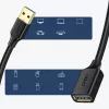 Adattatore prolunga USB 3.0 UGREEN 10368B — USB-A femmina a USB-A maschio, 1 m, nero