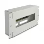 Delock 67319 Barra per interruttori automatici da 10" con copertura e guida DIN, 3U, metallo, grigio