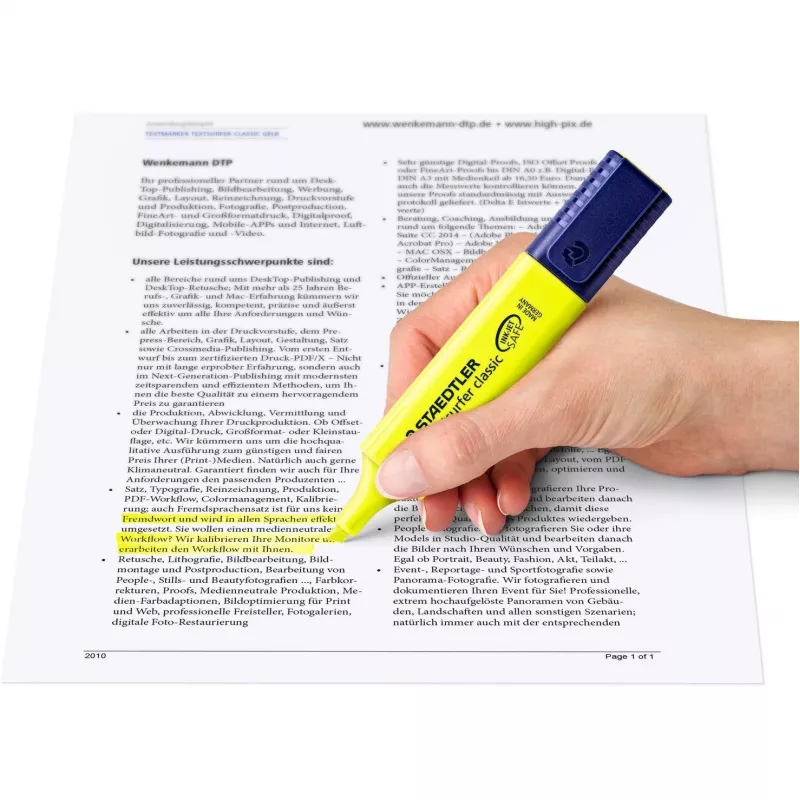 Evidenziatore Staedtler Textsurfer classic 364 punta a scalpello verde arancione rosa giallo