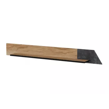 Mensola a parete cama meble OVO 1300×200×150 mm rovere/cemento, truciolare, a parete