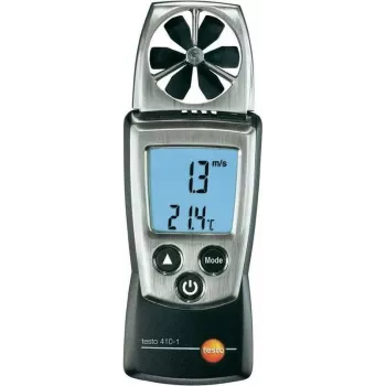 Misuratore di flusso d'aria testo 410-1 (0560 4101) — anemometro a ventolina maneggevole per la misurazione di velocità dell'aria e temperatura