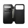 Folio in pelle per smartphone Nomad Modern Leather Folio per iPhone 17 Pro – nero Horween