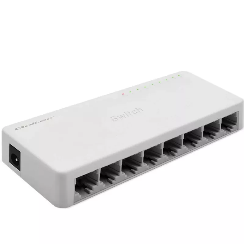 Switch di rete Qoltec 8x porte RJ45 1000Mbps LAN