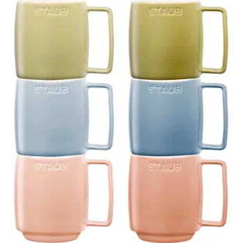 Set con 6 tazze in ceramica Staub multicolore 350 ml – 6×350 ml tazze in ceramica