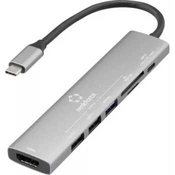 Renkforce Docking station USB-C RF-DKS-907 Compatibile con docking station universali (RF-6797970)