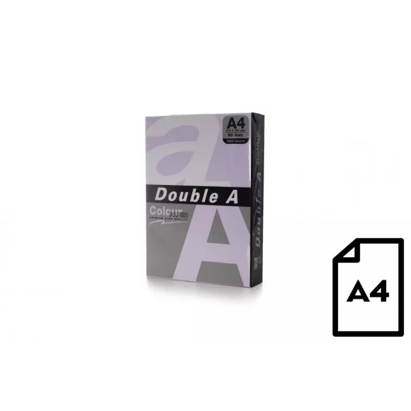 Carta colorata Double A, 80g, A4, 500 fogli, lavanda