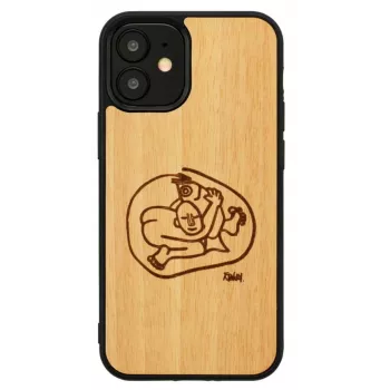 Custodia protettiva Man and Wood per iPhone 12 mini — design pesce per bambini