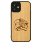 Custodia protettiva Man and Wood per iPhone 12 mini — design pesce per bambini
