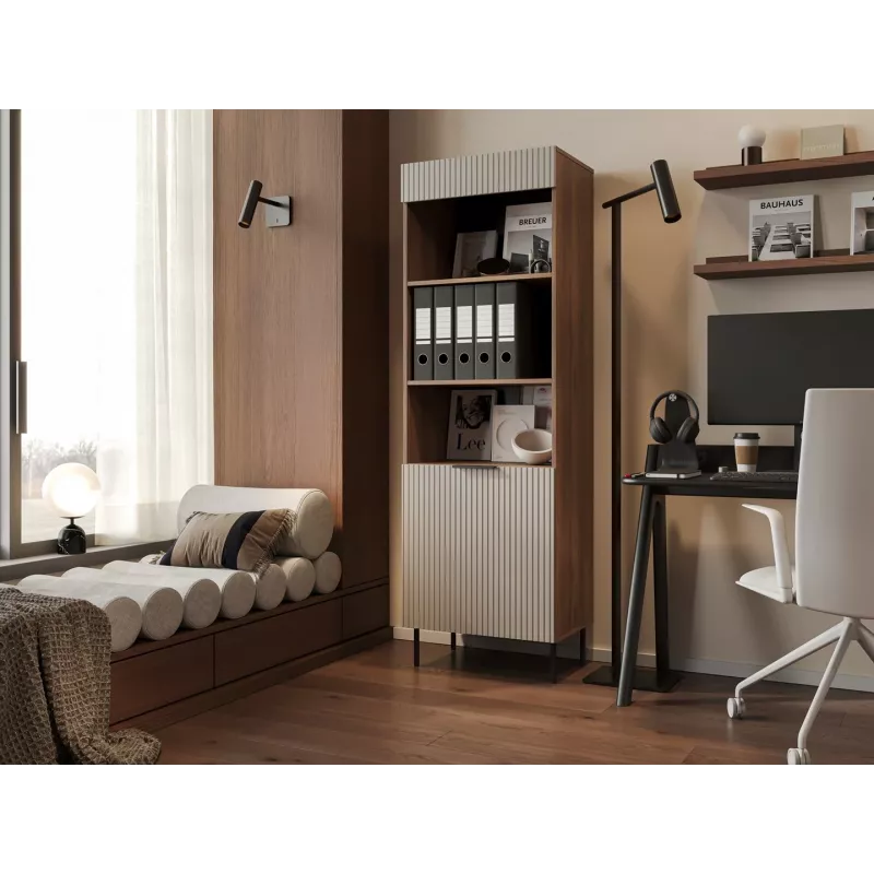 Cama 3 ALMERA scaffale 60x42x185 noce/cashmere