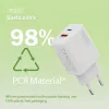 Caricabatterie USB AC DIGITUS 20W, 1x USB-C, 1x USB-A, ingresso 100–240V, bianco