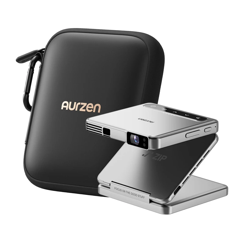 Proiettore Aurzen Zip (argento) – mini proiettore portatile, modello AU-PJ-ZP001M-UNWH0