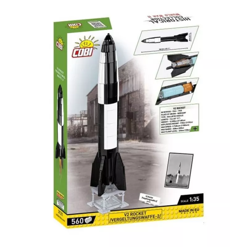 Set da costruzione COBI V2 razzo 560 pezzi Seconda guerra mondiale