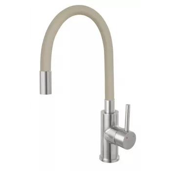 Rubinetto da cucina FERRO Zorba BZR4PSS finitura acciaio inox, monocomando, montaggio a parete