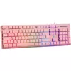 Deltaco GAM-021-RGB-P-DE - formato completo (100%) - USB - interruttori a membrana - QWERTZ - rosa