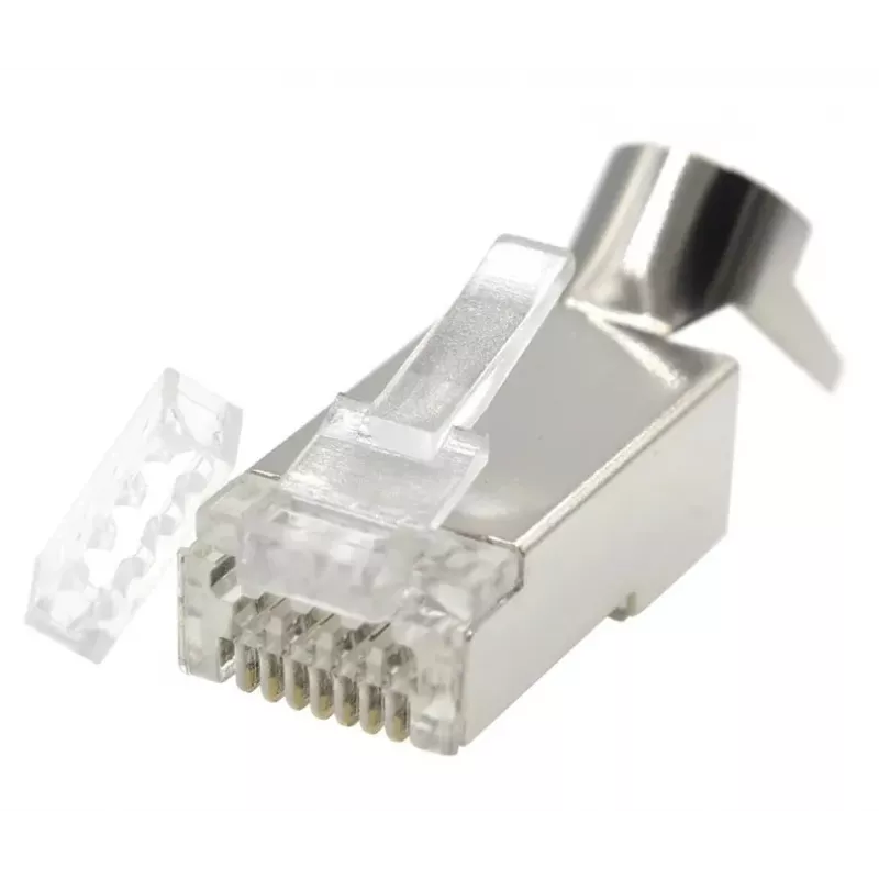 Connettore maschio RJ45 GEMBIRD CAT7 8P8C placcato oro 15µ FTP/SFTP, confezione da 100