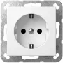 Presa Schuko GIRA SH System 55 bianco puro modello 445327 per telai System 55