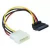 DeLOCK 60101 cavo di alimentazione, connettore maschio a 4 pin a connettore di alimentazione SATA a 15 pin, angolato a 90°, per HDD SATA, 10 cm