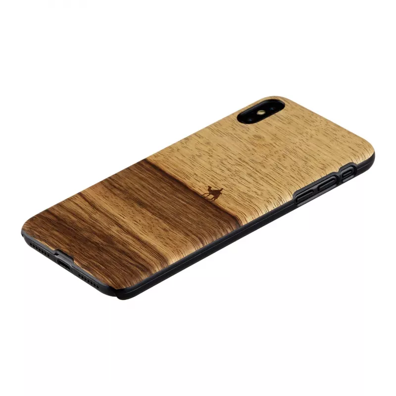 Custodia per smartphone man and wood per iPhone XS Max — terra nero