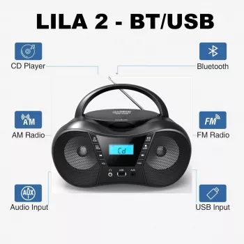 Lettore radio CD LILA2 USB/BT argento