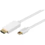 Wentronic Goobay cavo adattatore Mini DisplayPort a HDMI 1.2, bianco, 2 m - connettore maschio Mini DisplayPort > connettore maschio standard HDMI™ (Tipo A) (52861)
