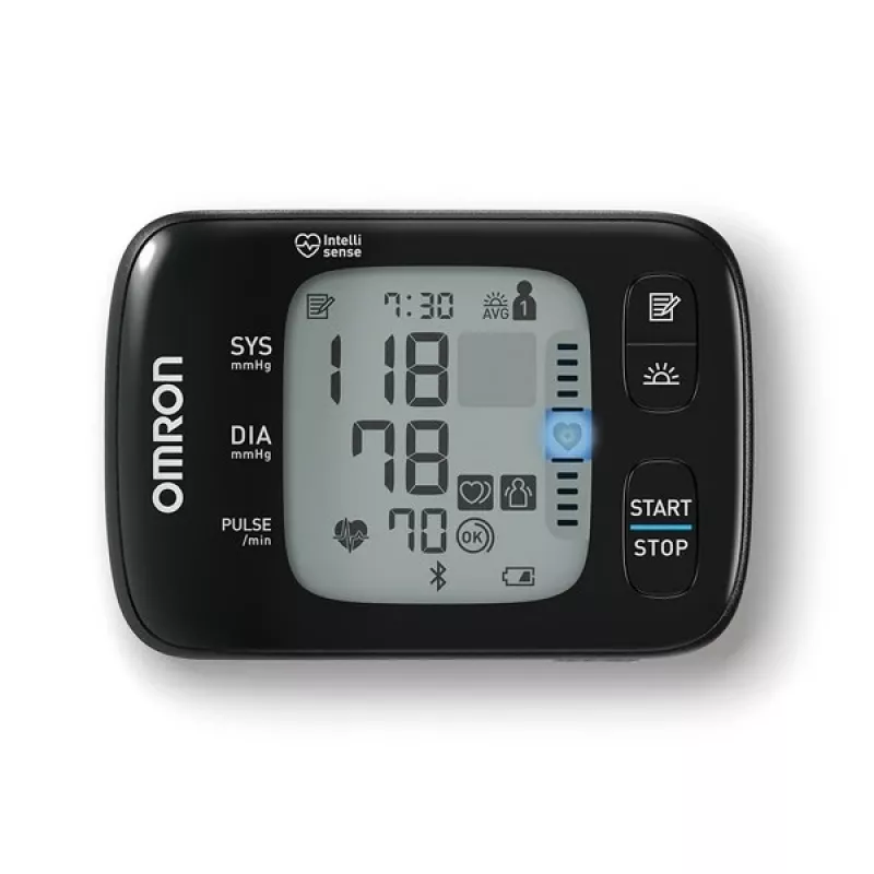 Omron RS7 Intelli IT misuratore di pressione da polso automatico 2 utenti