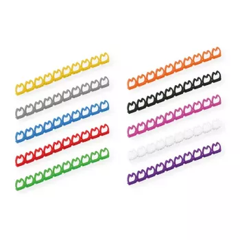 VALUE set di marcatori per cavi per cavi patch, 4 - 5,5 mm, 10 x 10 pezzi, multicolore
