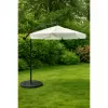Ombrellone da giardino Black Forest con pareti laterali, grande sedia a dondolo beige da 3 m