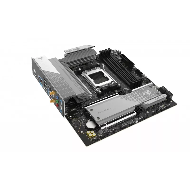 Scheda madre Sapphire NITRO+ B850M WIFI — AMD B850, socket AM5, micro ATX, DDR5, 4x DIMM, Wi-Fi 6, LAN 2,5Gb, 2x M.2