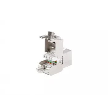 Modulo keystone Lanberg KSF7-2000 piatto acciaio inox
