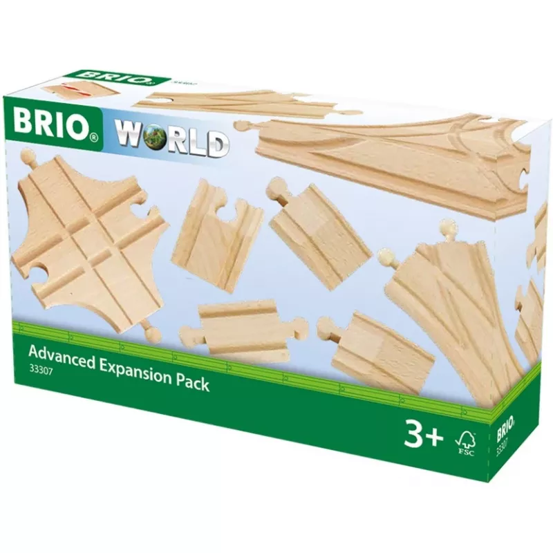 BRIO 33307 set di binari per ferrovia – 11 pezzi in legno per l'espansione