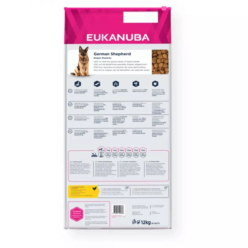 EUKANUBA Breed Specific pastore tedesco al pollo alimento per cani, 12 kg