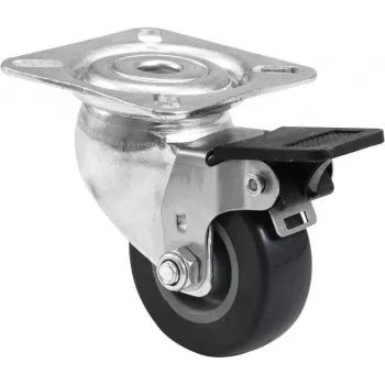 Rotella girevole 50 mm Roadinger 30004016 grigio con freno