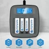 everActive NC-1000M V2 caricabatterie, Ni-MH, 4 slot AA/AAA, USB-C, nero