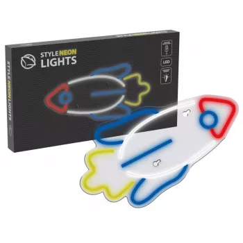 Luce neon LED MANTA SNL91MT Style RAKETA – pannello neon LED decorativo, modello SNL91MT