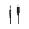 Cavo Belkin Lightning a jack cuffie - Lightning maschio a mini jack stereo maschio - 91,4 cm - nero - per Apple iPhone (Lig