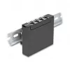 Patch panel DELOCK mini desktop RJ45 4 porte Cat.6A schermato nero, metallo, 90×22×93 mm