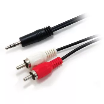 Cavo audio stereo Equip 3,5 mm maschio a 2xRCA maschio, 2,5 m, 3,5 mm, maschio, 2 x RCA, maschio, 2,5 m, nero