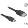 Cavo USB 2.0 DELOCK 81524 — Mini-USB B su USB A, 1 m, nero