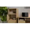 Comodino ALMA, antracite/rovere artisan