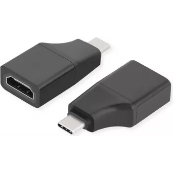 ROTRONIC-SECOMP VALUE - Adattatore video - 24 pin USB-C maschio a HDMI femmina - nero - supporta 4K 60 Hz (3840 x 2160)