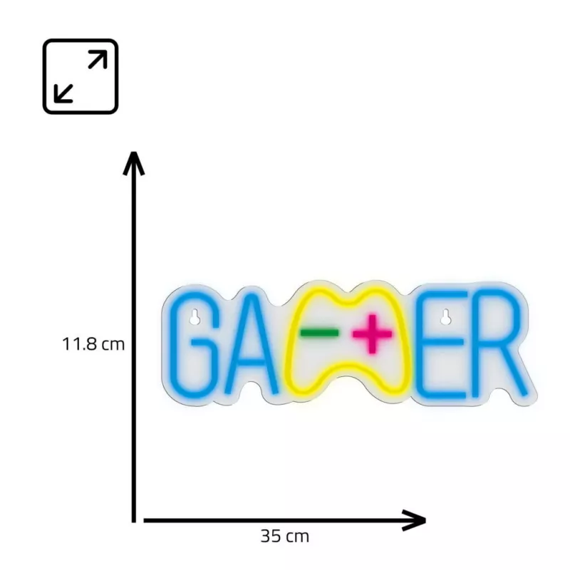 Manta SNL62MT GAMER luce neon LED, USB, 5 W, multicolore