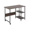 Tavolo pieghevole a soppalco Maclean, dimensioni: 107x45x75 cm, max. 150 kg, con piano, colore noce scuro, MC-411 B