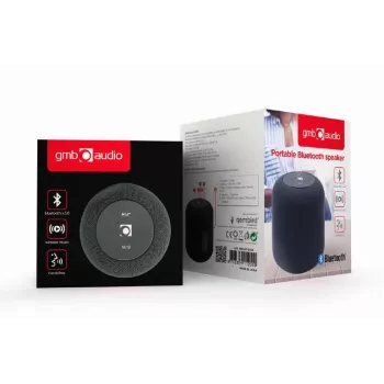Altoparlante portatile mono Gembird SPK-BT-15-BK — 5 W RMS, Bluetooth, MicroSD, 1200 mAh, Nero
